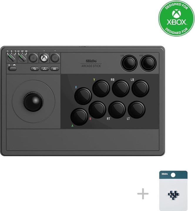 Immagine prodotto 8bitdo Arcade Stick per Xbox (nero, per Xbox, PC) (PC, Xbox One S, Xbox One X, Xbox Series S, Xbox Series X)