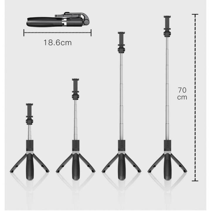 Actual product image Tech-Protect L01s Wireless Selfie Stick Tripod Black