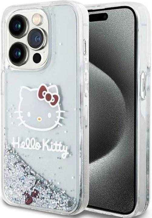 Hello Kitty HKHCP14LLIKHET iPhone 14 Pro 6.1" srebrny/silver hardcase Liquid Glitter Charms Kitty He (Apple iPhone 14 Pro)