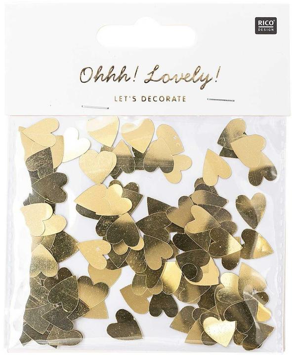 Rico Design Streudeko Herzen 100 Stück, Gold (100 Stk.)