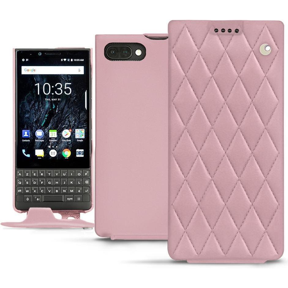 Noreve Lederschutzhülle vertikal (Blackberry KEY2), Smartphone Hülle, Rosa