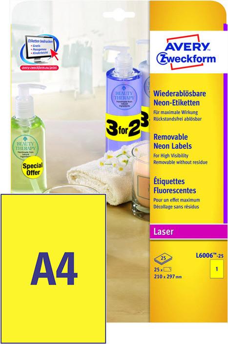 Produktbild Avery Etiketten in Sonderfarben