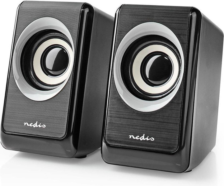 Image du produit Nedis Haut-parleur PC 2.0 18 W Connexions - Entrée : USB A mâle / 1x 3.5 mm Alimentation par