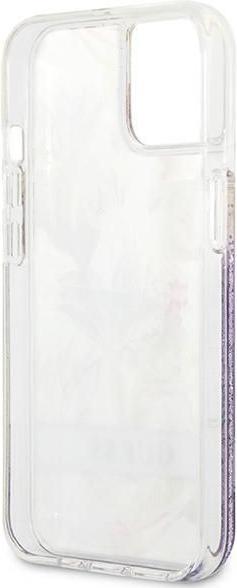 Immagine prodotto Guess GUHCP13SLFLSU Custodia rigida per iPhone 13 Mini da 5,4 pollici sottile/viola con fiore liquido (Apple iPhone 13 mini)