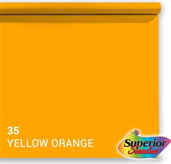 Produktbild Superior Achtergrond Rol Yellow Orange (nr 35) 1.35m x 11m