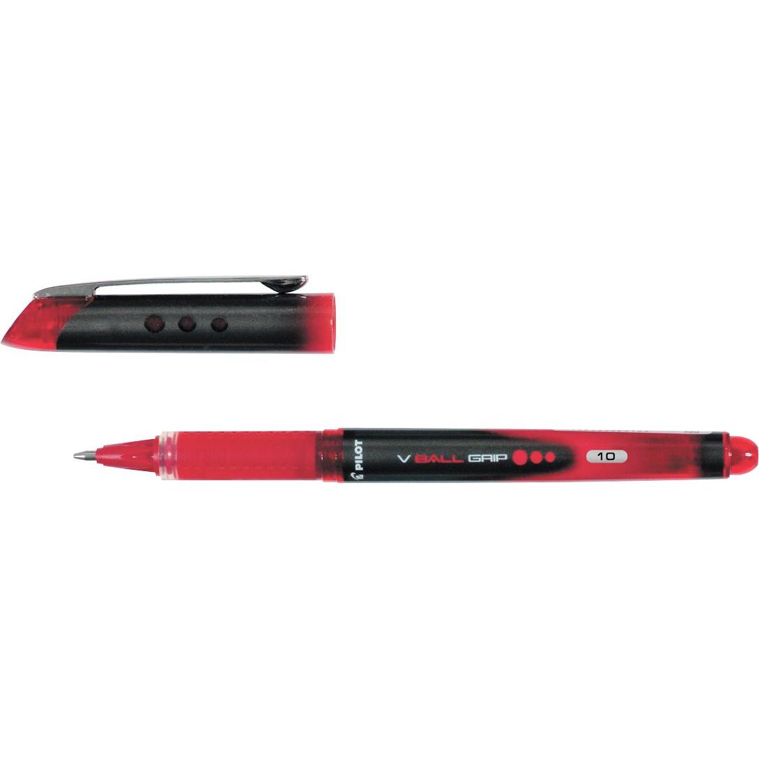 2x Pilot, Schreibstifte, Tintenroller V-Ball Grip (Rot, 12 x)