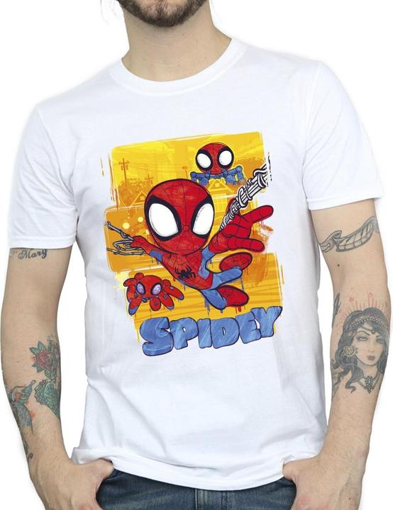 Immagine prodotto Spidey And His Amazing Friends Flying Maglietta Uomo (4XL)