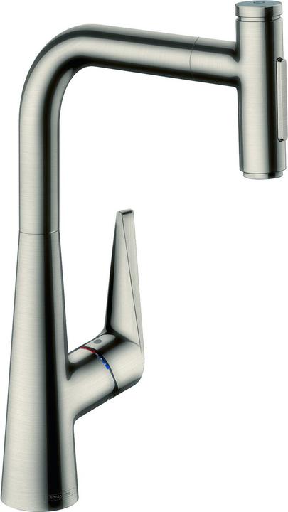 hansgrohe HG Mitigeur monocommandé pour évier 300 TALIS S avec douchette extractible aspect inox