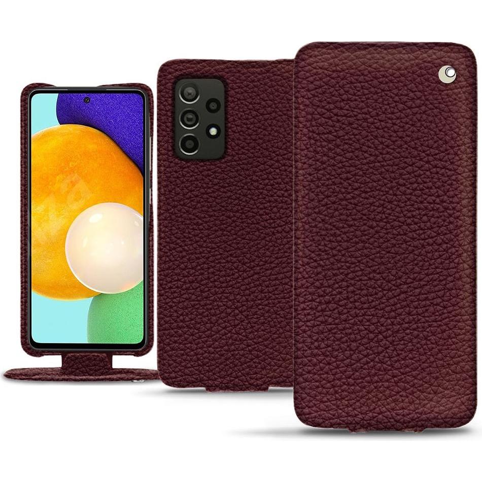 Noreve Lederschutzhülle vertikal (Samsung Galaxy A52), Smartphone Hülle, Violett