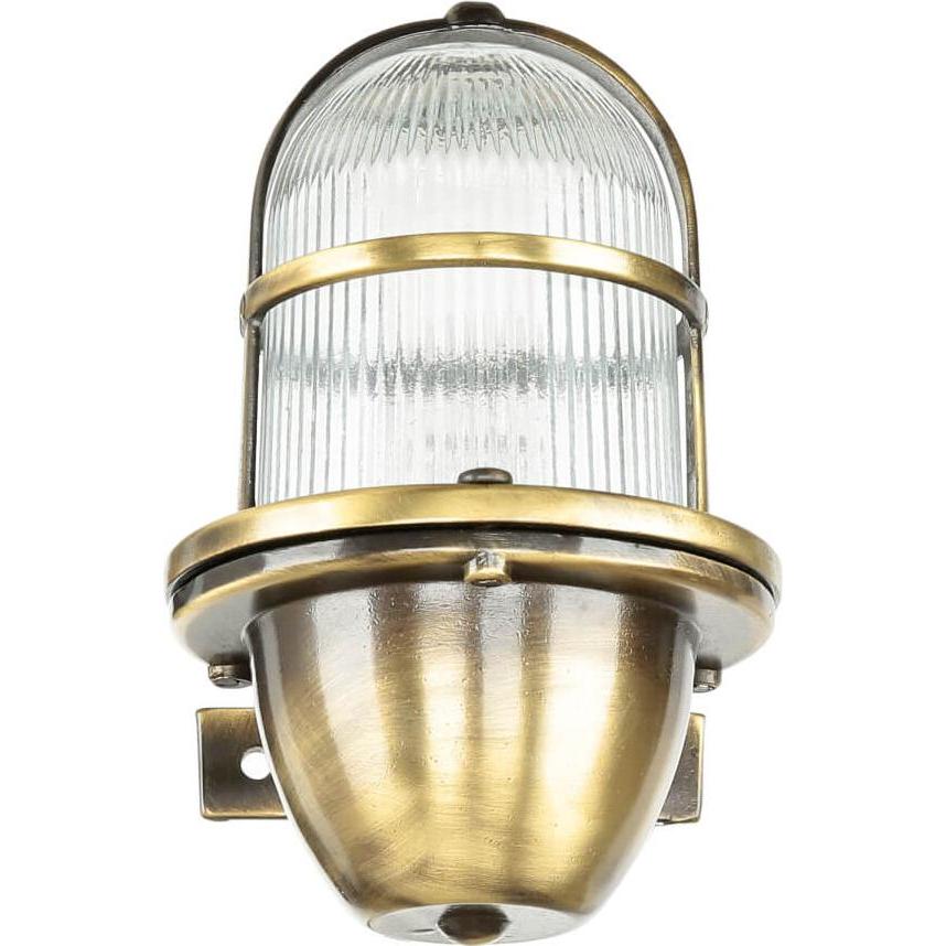 Thumbnail - Licht-Erlebnisse, Gartenbeleuchtung, Wandlampe Santorin Messing (E27, IP64)