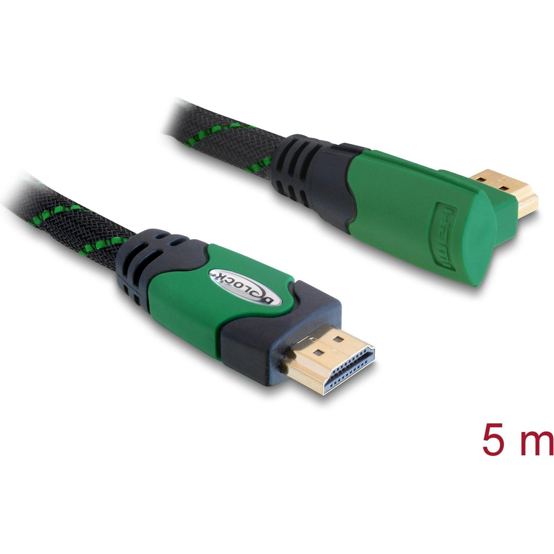 Delock HDMI (Typ A) — HDMI (Typ A) (5 m, HDMI), Video Kabel