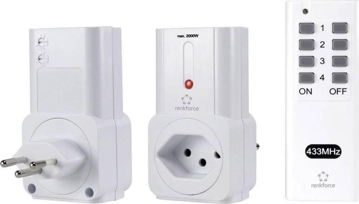 Produktbild Renkforce Funk-Schalter-Set 4-teilig 433 MHz CH