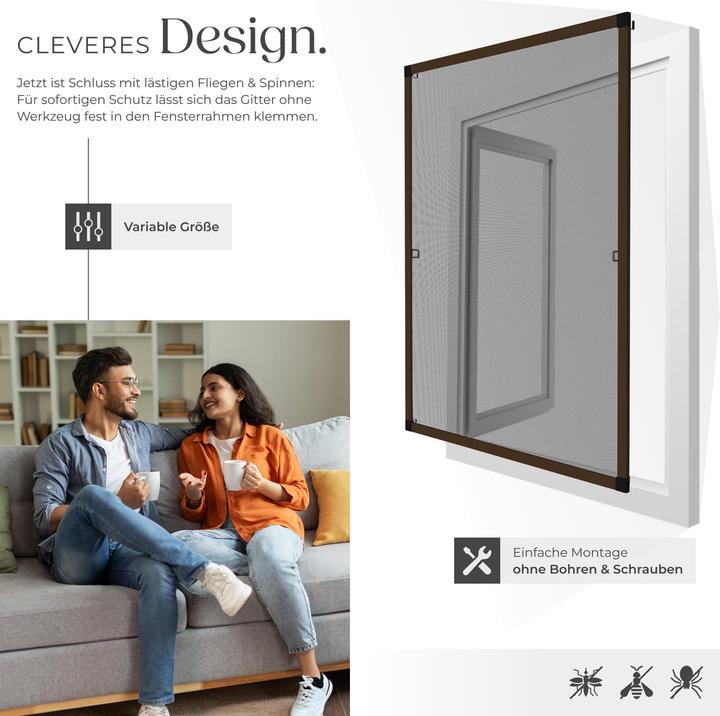 Image du produit tectake Moustiquaire pour fenêtre (100 x 120 cm)