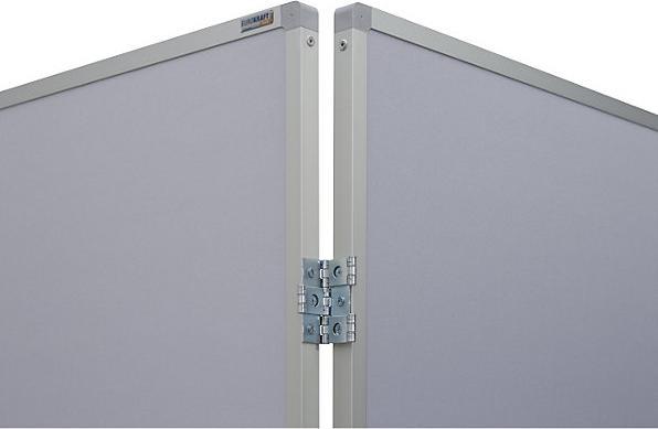 Image du produit eurokraft basic Tableau de présentation pliant et mobile, h x l x p 1905 x 3040 x 50 mm, gris (190,5 x 304 x 50 cm)