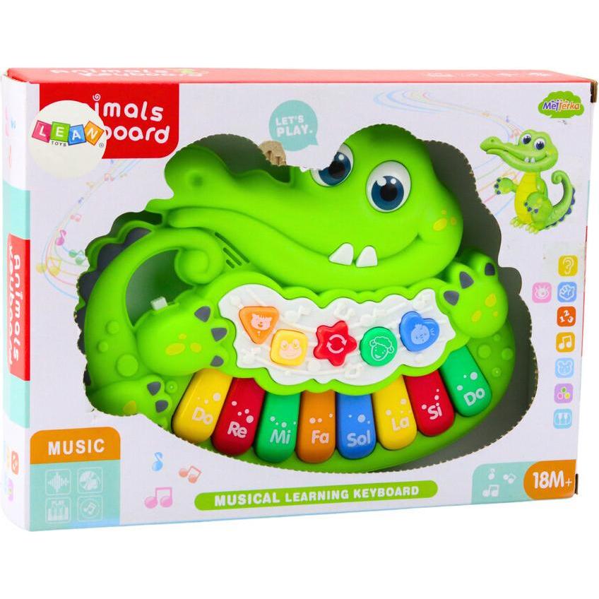 Lean Toys Lean Interaktives Klavier Für Kleinkinder Lichter Klänge Tiergeräusche Grün