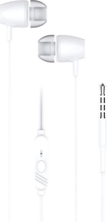 Actual product image BlueStar Wired headphones Blue Star BLUE STAR wire earphones Jack 3,5 mm with microphone PA-E67 1,2 m white (Cable)