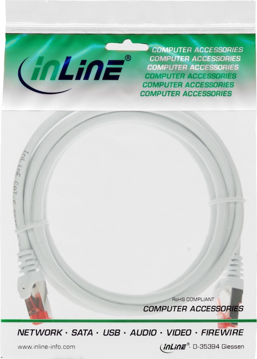 Produktbild InLine Netzwerkkabel (S/FTP, CAT6, 0.50 m)