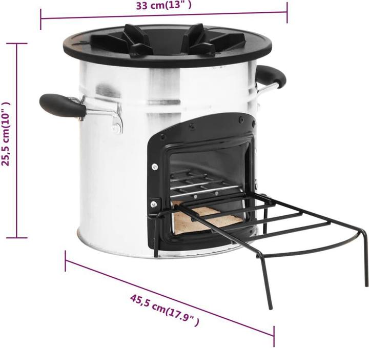 Produktbild vidaXL Camping-Ofen