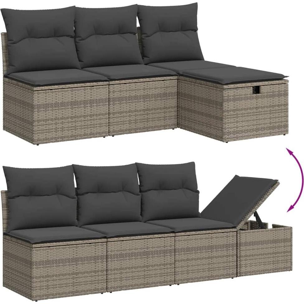 Thumbnail - VidaXL, Gartenlounge, 10-tlg. Garten-Lounge-Set mit Kissen