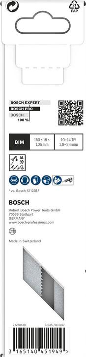 Produktbild Bosch Professional Zubehör PRO Metal Demolition S925VF Blatt, 1,25 x 19 x 150 mm, 5-tlg.