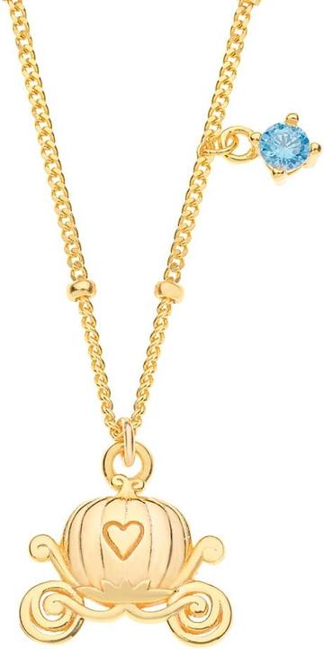 Image du produit Disney Collier Cendrillon Carrosse, argent sterling 925, plaqué or (Argent 925, 35 - 40.5 cm)