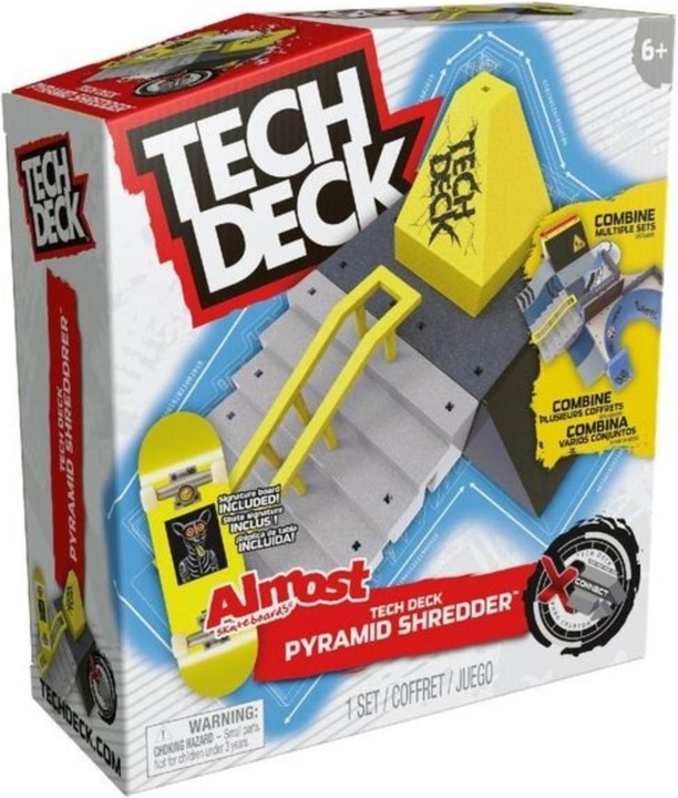 Produktbild Spin Master Tech Deck, Pyramid Shredder, X-Connect Park Creator, anpassbares und aufbaubares Rampenset mit Finge