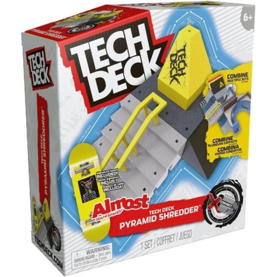 Spin Master Tech Deck, Pyramid Shredder, X-Connect Park Creator, anpassbares und aufbaubares Rampenset mit Finge