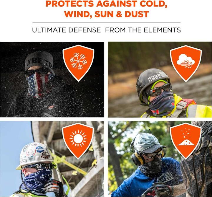 Image du produit Ergodyne Écharpe multifonctionnelle N-Ferno 6491, dégradé de gris (Taille unique)