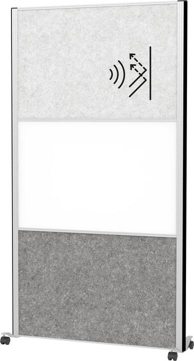 Maul Stellwandsystem MAULconnecto 9655395 1xAk h.gr/d.gr 1xWB Mobil (100 x 182 cm)