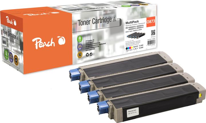 Actual product image Peach kompatibilní toner OKI MC 873 MultiPack XL, bk, c, m, y (C, FC, M, Y)