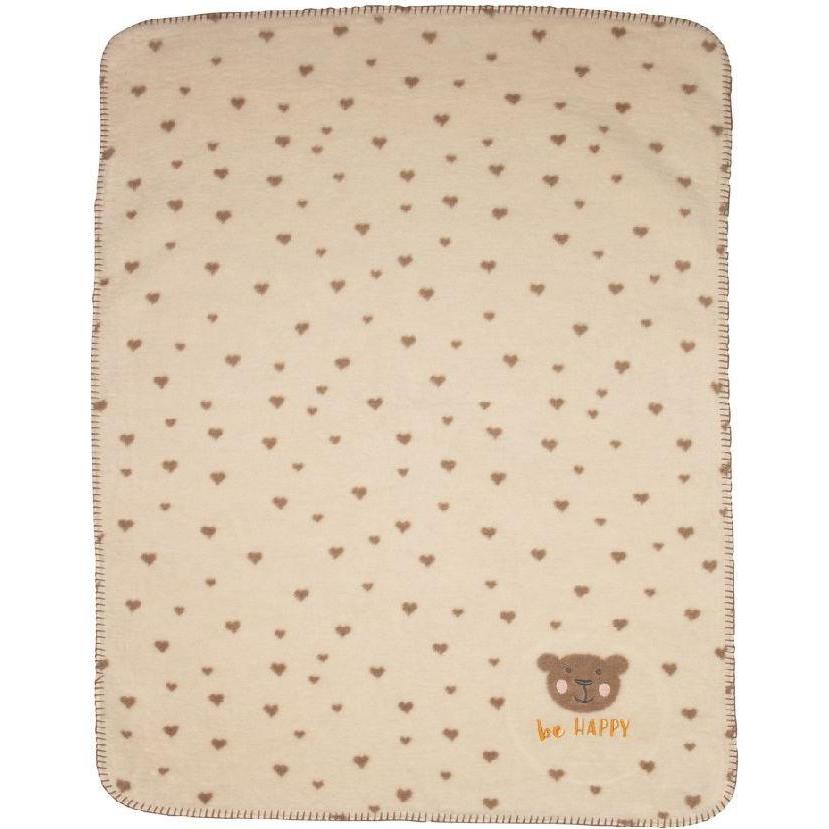 David Fussenegger, Babydecke, Fussenegger MILA Baby- und Schlafdecke "be happy" Stick