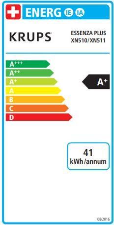 Energie-Label Krups Essenza Plus (NESPRESSO Original)