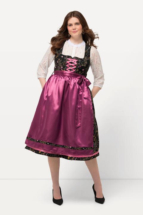 Image du produit Ulla Popken Costume traditionnel tyrolien à motif floral et encolure carrée, sans manches (42)