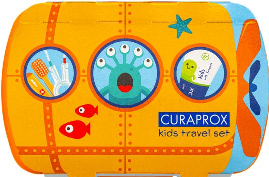 Actual product image Curaprox kids Travel Set orange Box (Extra soft, 3 x)