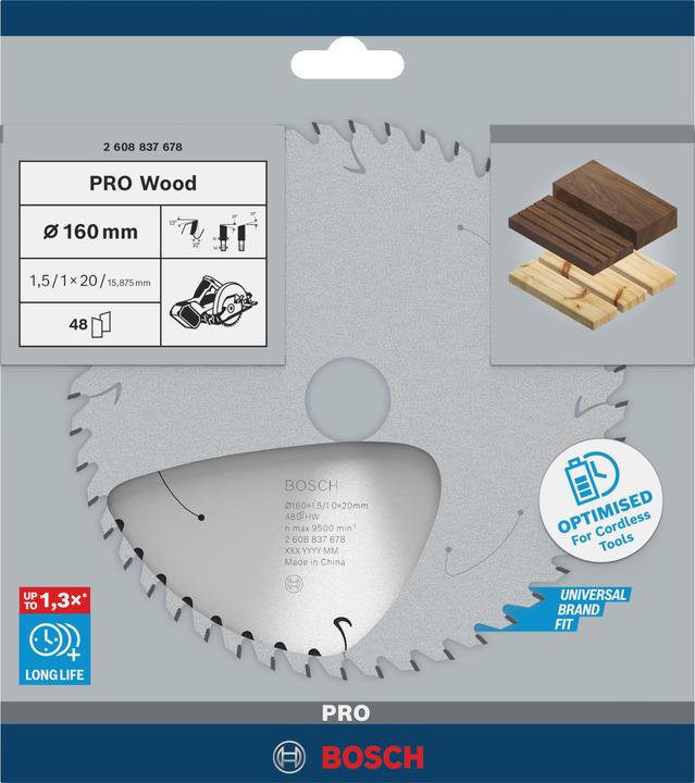 Productafbeelding Bosch Professional Zubehör Cirkelzaagblad standaard voor hout