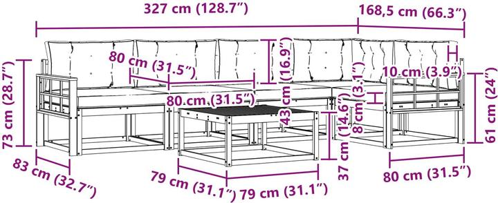Produktbild vidaXL Gartenmöbel Set