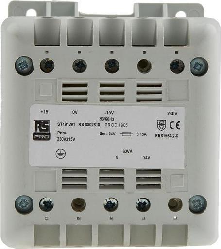 RS PRO 63VA 24Vac Transformer