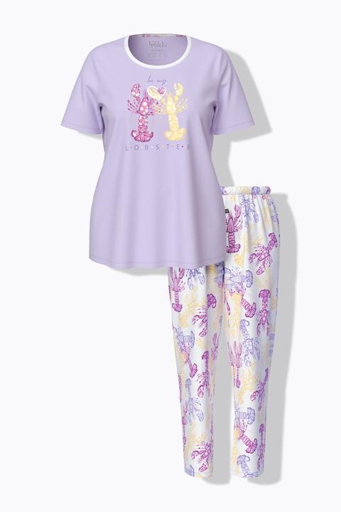 Produktbild Ulla Popken Pyjama, Hummer, Rundhalsausschnitt, Halbarm (46, 48)