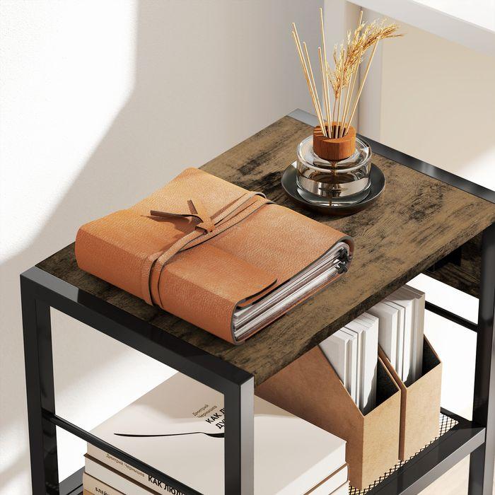 Image du produit Swisshandel24 Druckerständer Druckeregal mit Rollen, Steckdosen, USB- und USB-C-Anschlüsse bis 40 kg Rustikalbraun