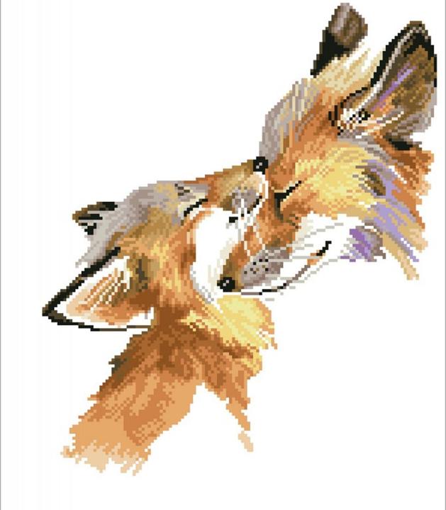 Actual product image Diamond Dotz Diamond Painting Foxes