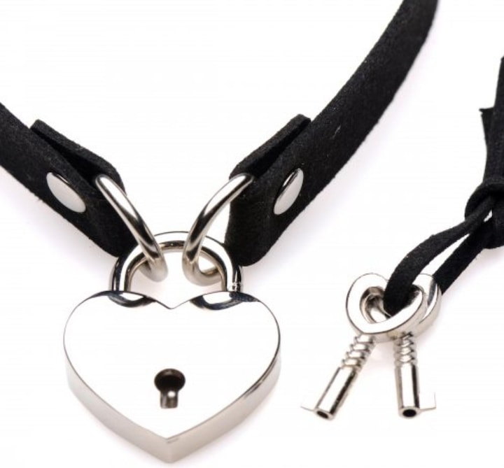 Productafbeelding Master Series Lock-It Hart Slot en Sleutel Choker