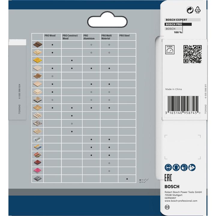 Image du produit Bosch Professional Zubehör Lame de scie circulaire PRO Multi Material cordless, 85 x 1,5 x 15 mm