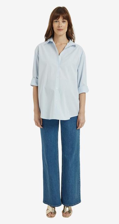 Actual product image Vertbaudet Hemdbluse für Schwangerschaft und Stillzeit aus gestreiftem Popeline