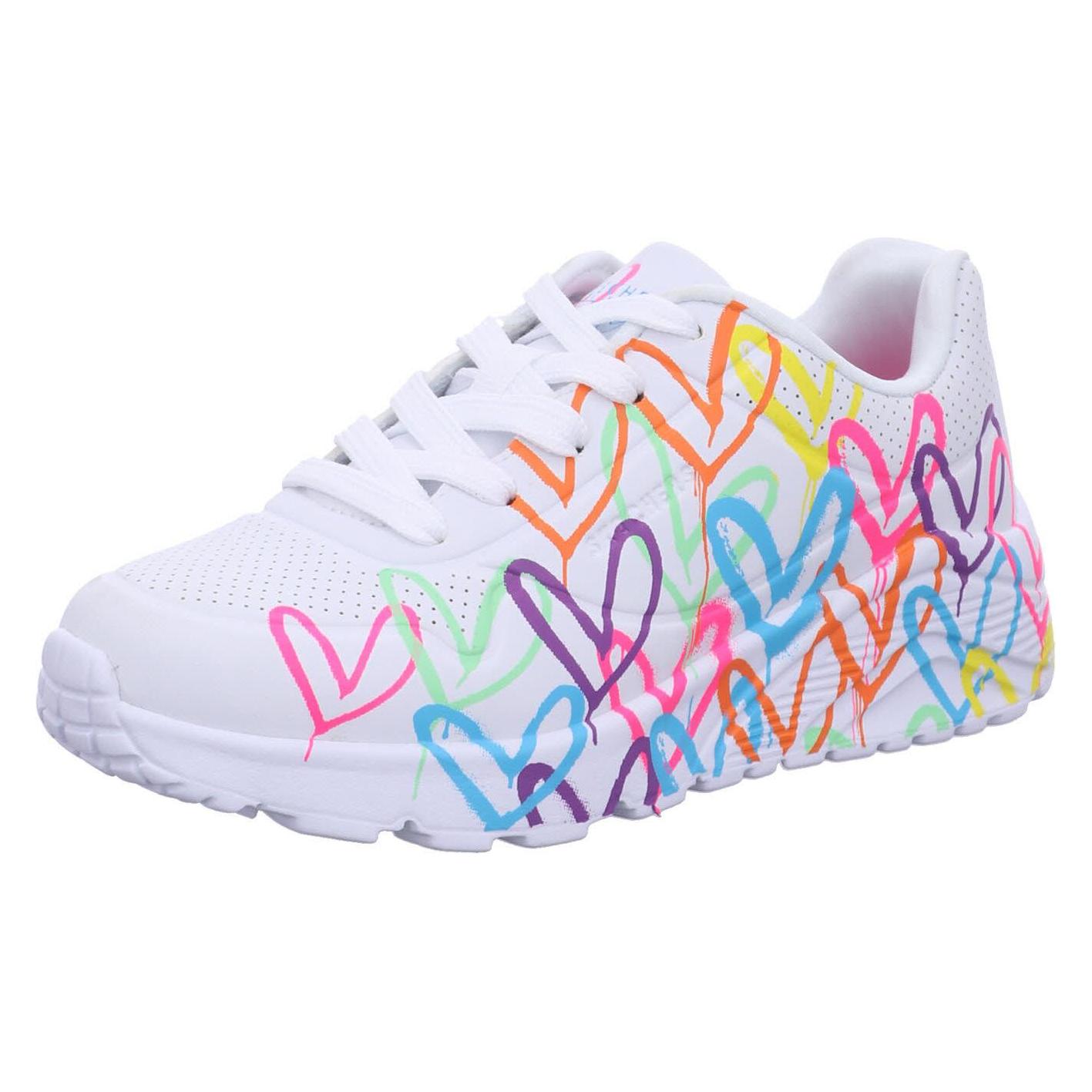 Skechers, Mädchen, Sneakers, Sneaker Uno Lite - Spread The Love, Weiss, (27)