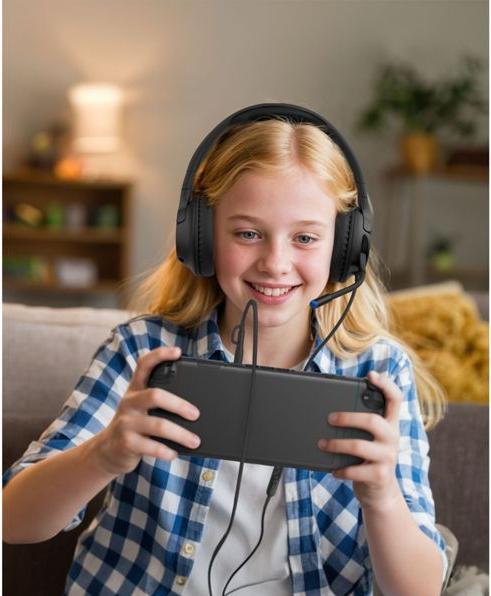 Actual product image Belkin Gaming On-Ear Kopfhörer für Kinder mit Kabel ENA011hqBK