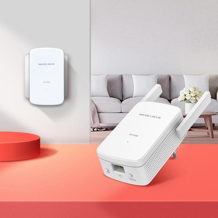 Produktbild Mercusys POWERLINE AV1000 WIFI N300 KIT 1P GIGABIT 2 ANTENNE ESTERNE 2UNIT (1000 Mbit/s)