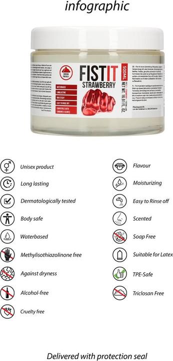 Actual product image Pharmquests Pharmquest's Fist It Strawberry Extra Thick- 500ml (500 ml)