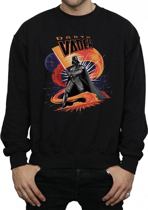 Actual product image Star Wars Mens Darth Vader Swirling Fury Sweatshirt (L)