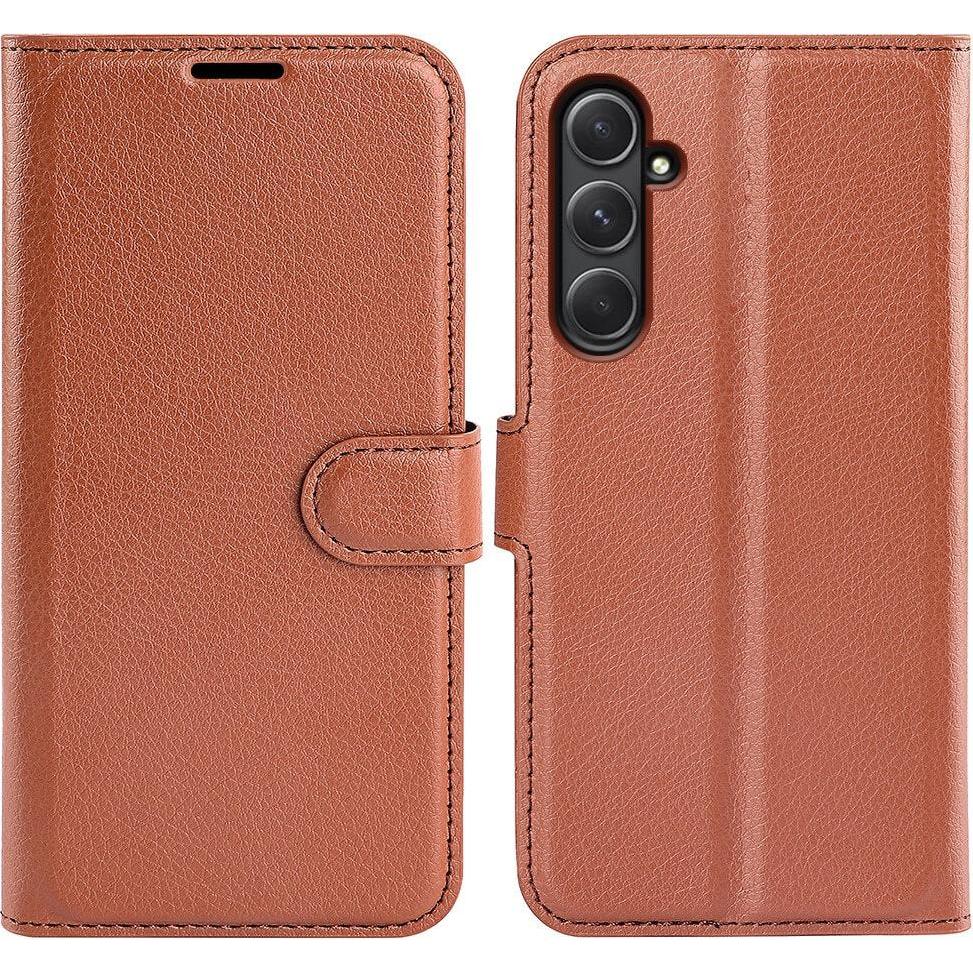 Cover-Discount Galaxy A55 - Leder Etui Hülle braun (Samsung Galaxy A55), Smartphone Hülle, Braun
