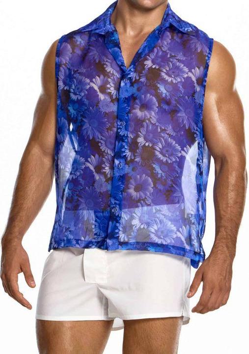 Produktbild Daisies Sleeveless Shirt Blau Small (S)